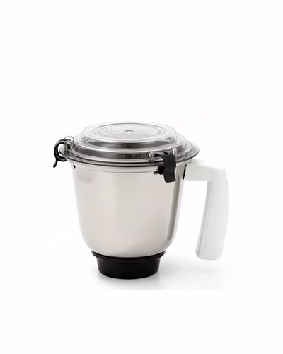 Bajaj Original GX10 Mixer Grinder Dry Jar | 1 Litre Capacity | White | Replacement Dry Grinding Jar with Lid-941234