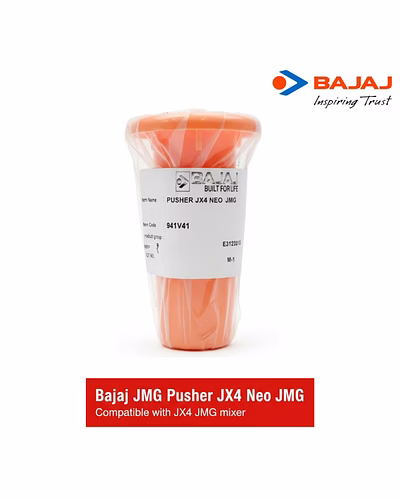 Bajaj Original Pusher for JX4 Neo &amp; JMG Mixer Grinder | Genuine Replacement Accessory | Compatible with Bajaj JX4 Neo &amp; JMG Models | Orange-1