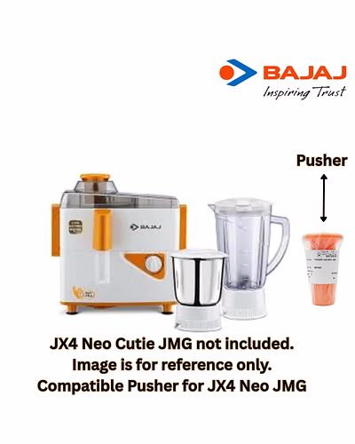 Bajaj Original Pusher for JX4 Neo &amp; JMG Mixer Grinder | Genuine Replacement Accessory | Compatible with Bajaj JX4 Neo &amp; JMG Models | Orange-2