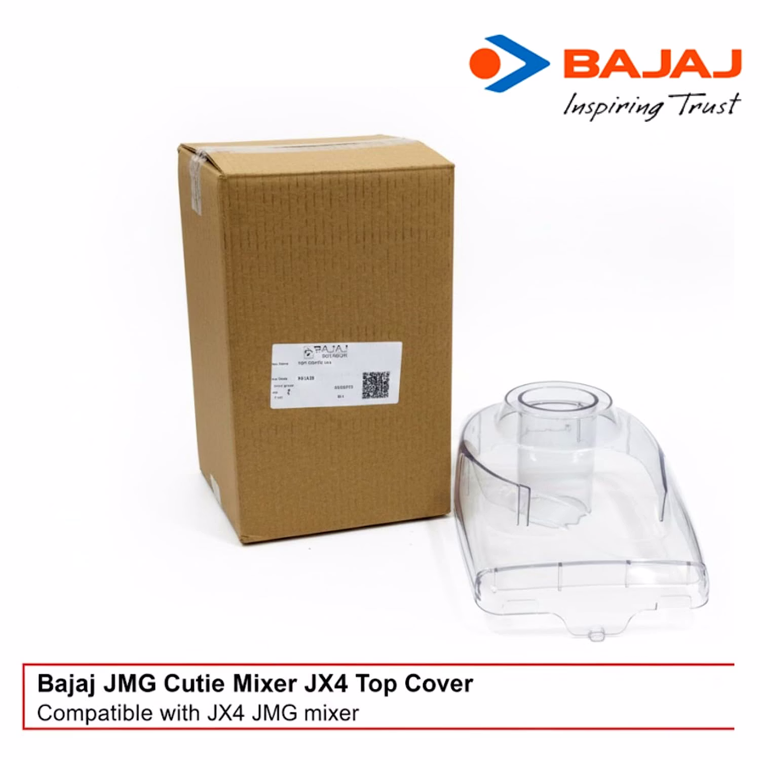 Bajaj Original Top Cover/Lid for JMG Cutie Mixer Grinder | Clear Transparent Replacement Lid | Compatible with Bajaj JX4 & JMG Cutie Models image 2