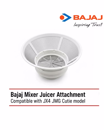 Bajaj Mixer Juicer Attachment | Moulded Mesh Filter | White | Compatible with Bajaj JX4 &amp; JMG Cutie Mixer Grinder Models-1