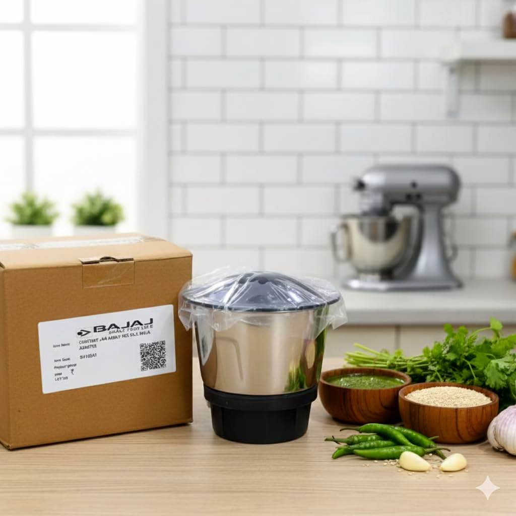 Bajaj Original 400 ml Chutney Jar Assembly for REX DLX NINJA Mixer Grinder | Genuine Stainless Steel Spare Jar | Compatible with REX DLX NINJA MG & Similar Models image 3