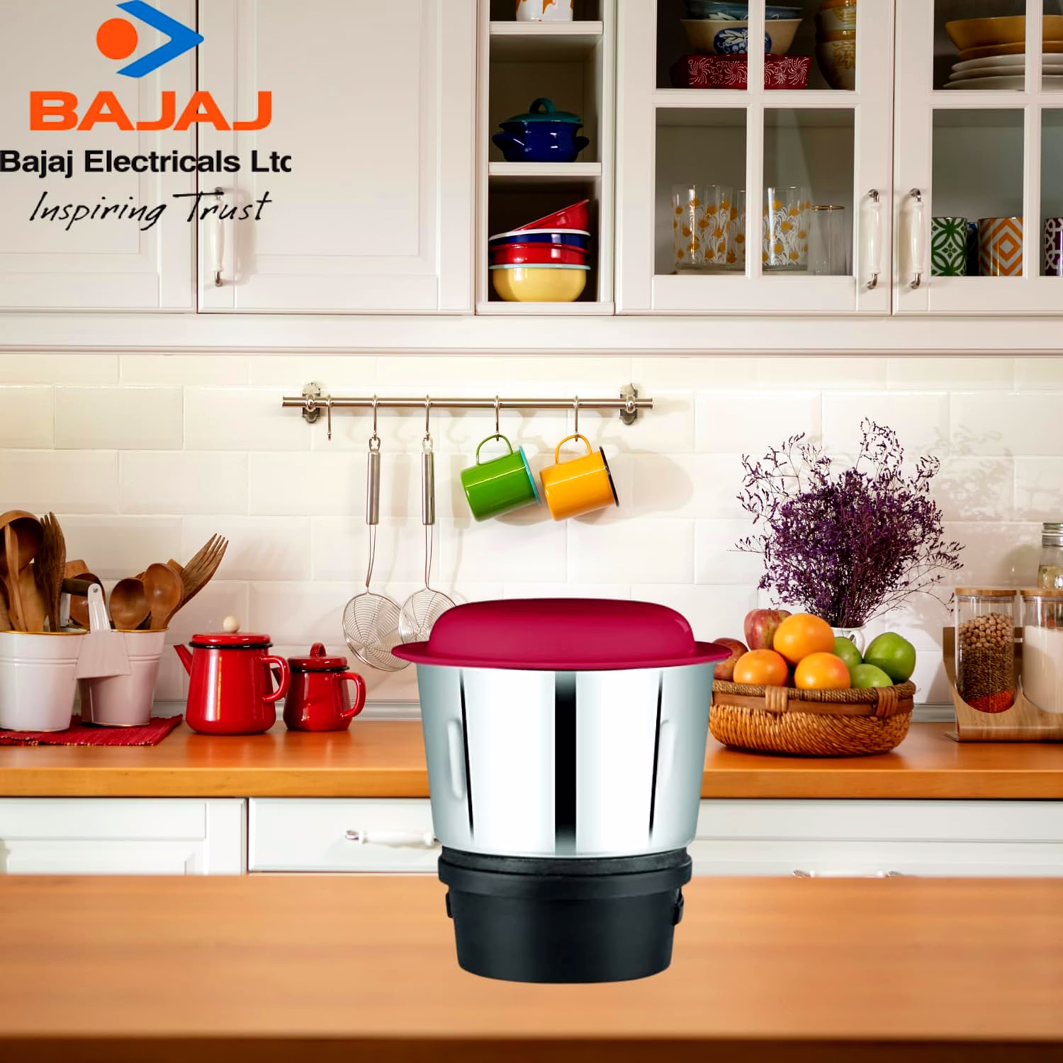 Bajaj Original 400ml Chutney Jar Assembly for GX75 Mixer Grinder | Genuine Stainless Steel Spare Jar | Compatible with GX75 MG & Similar Models image 2