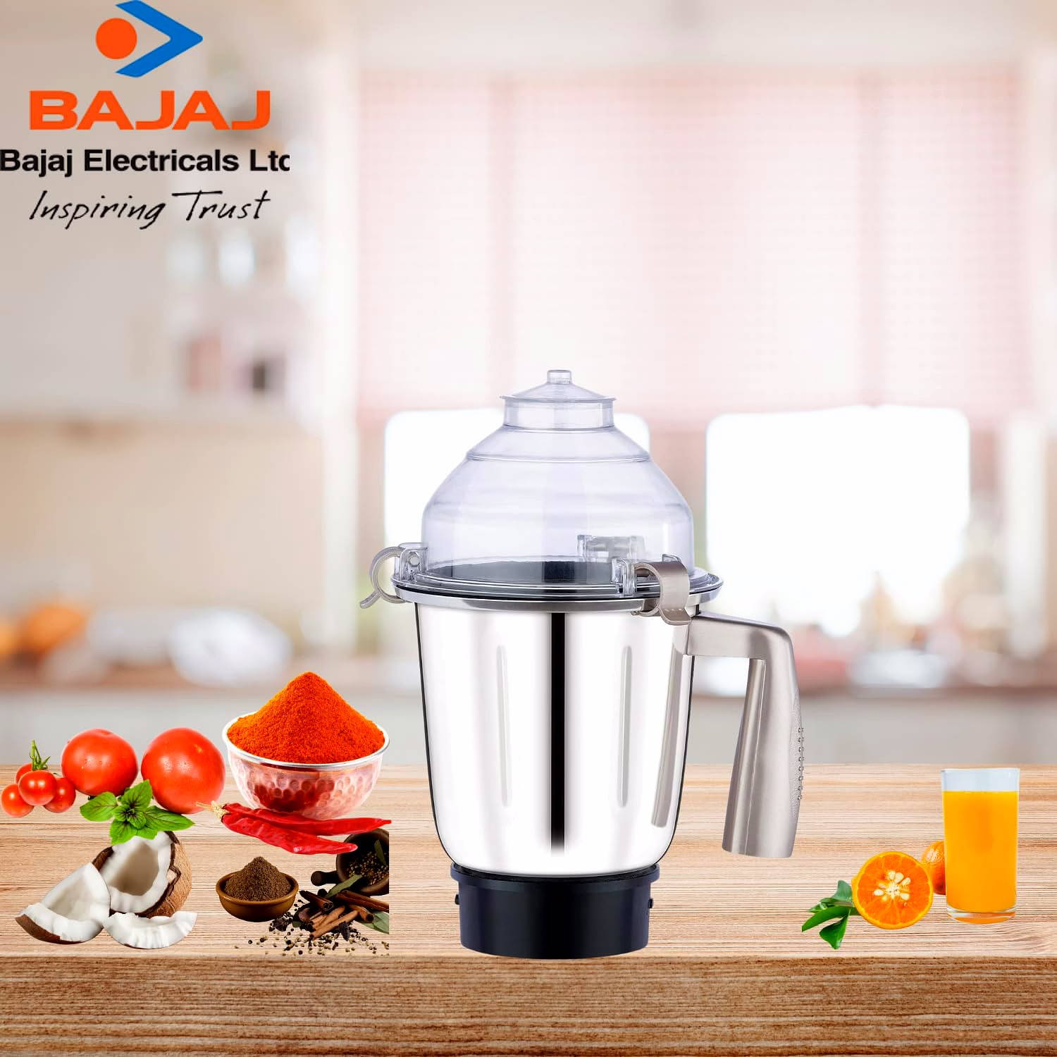Bajaj Original 1.5 Litre Liquid Jar Assembly for Herculo Mixer Grinder | Genuine Stainless Steel Spare Jar | Compatible with Bajaj Herculo MG & Similar Models image 3