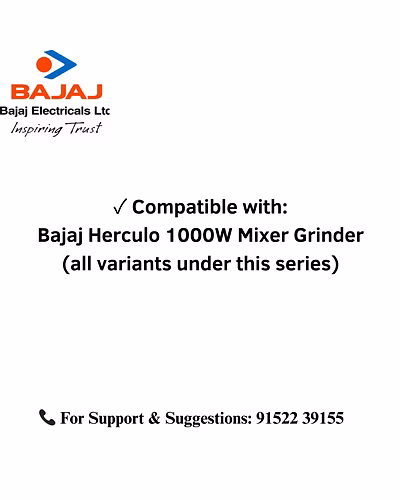 Bajaj Original 1.5 Litre Liquid Jar Assembly for Herculo Mixer Grinder | Genuine Stainless Steel Spare Jar | Compatible with Bajaj Herculo MG &amp; Similar Models-4