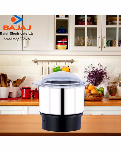 Bajaj Original 500ml Chutney Jar Assembly for Herculo Mixer Grinder | Genuine Stainless Steel Spare Jar | Compatible with Bajaj Herculo MG &amp; Similar Models-2