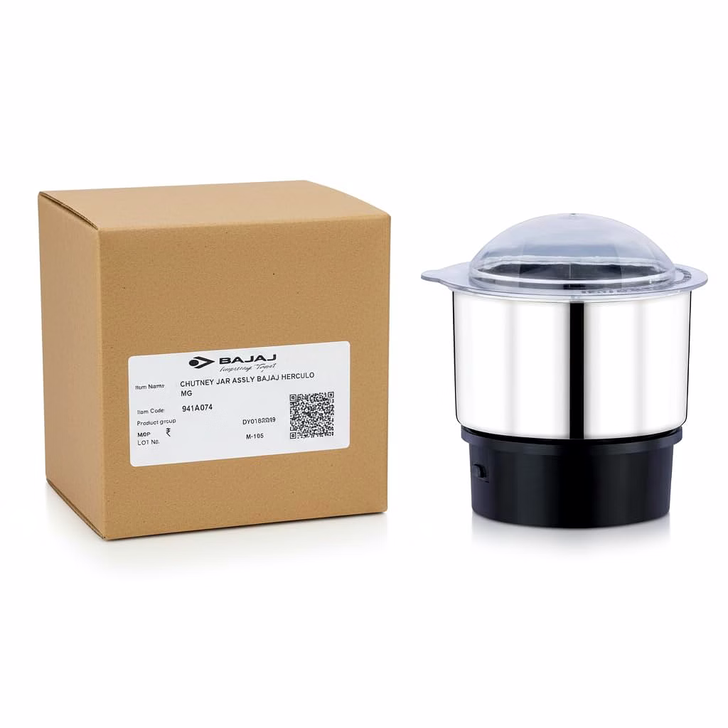 Bajaj Original 500ml Chutney Jar Assembly for Herculo Mixer Grinder | Genuine Stainless Steel Spare Jar | Compatible with Bajaj Herculo MG & Similar Models image 4