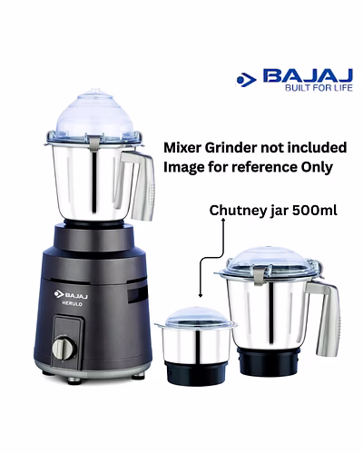 Bajaj Original 500ml Chutney Jar Assembly for Herculo Mixer Grinder | Genuine Stainless Steel Spare Jar | Compatible with Bajaj Herculo MG &amp; Similar Models-4
