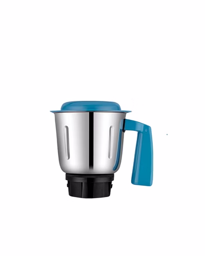 Bajaj Original 1 Litre Dry Jar Assembly for Rex DLX Mixer Grinder | Genuine Stainless Steel Spare Jar with White Handle | Compatible with Rex DLX &amp; Similar Models-9410575