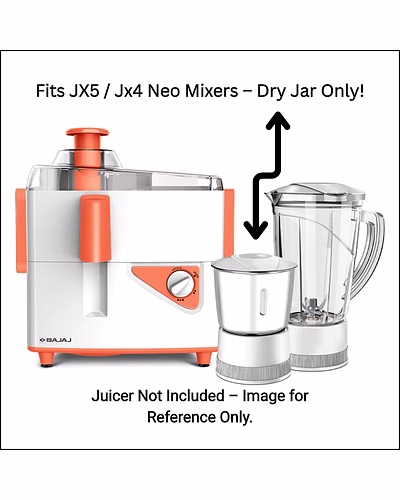Bajaj Original 600ml Dry Juicer Jar for JX4/JX5 Neo JMG Mixer Grinder | Genuine Stainless Steel Replacement with Lid | Compatible with JX4/JX5 Neo JMG Juicer Mixer Grinder-4