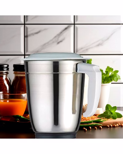 Bajaj Original 1.5 Litre Liquid Jar Assembly for GX7 Mixer Grinder | Genuine Replacement Jar with Handle &amp; Lid | Compatible with Bajaj GX7,GX8,GX9 &amp; Similar Models-1