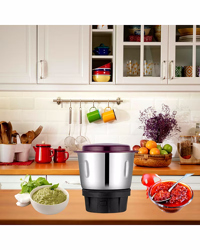 Bajaj Original 400ml Chutney Jar for Rex Purple 500W Mixer Grinder | Genuine Replacement Jar for Bajaj Mixer-1