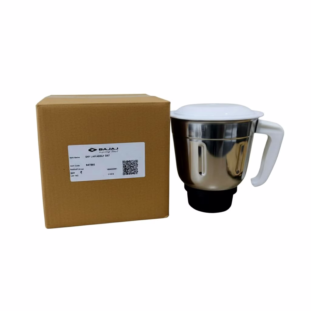 Bajaj Dry Jar Assembly for GX7 Mixer Grinder – Original Spare Jar with Blade & Lid | Stainless Steel | Genuine Replacement Accessory image 3