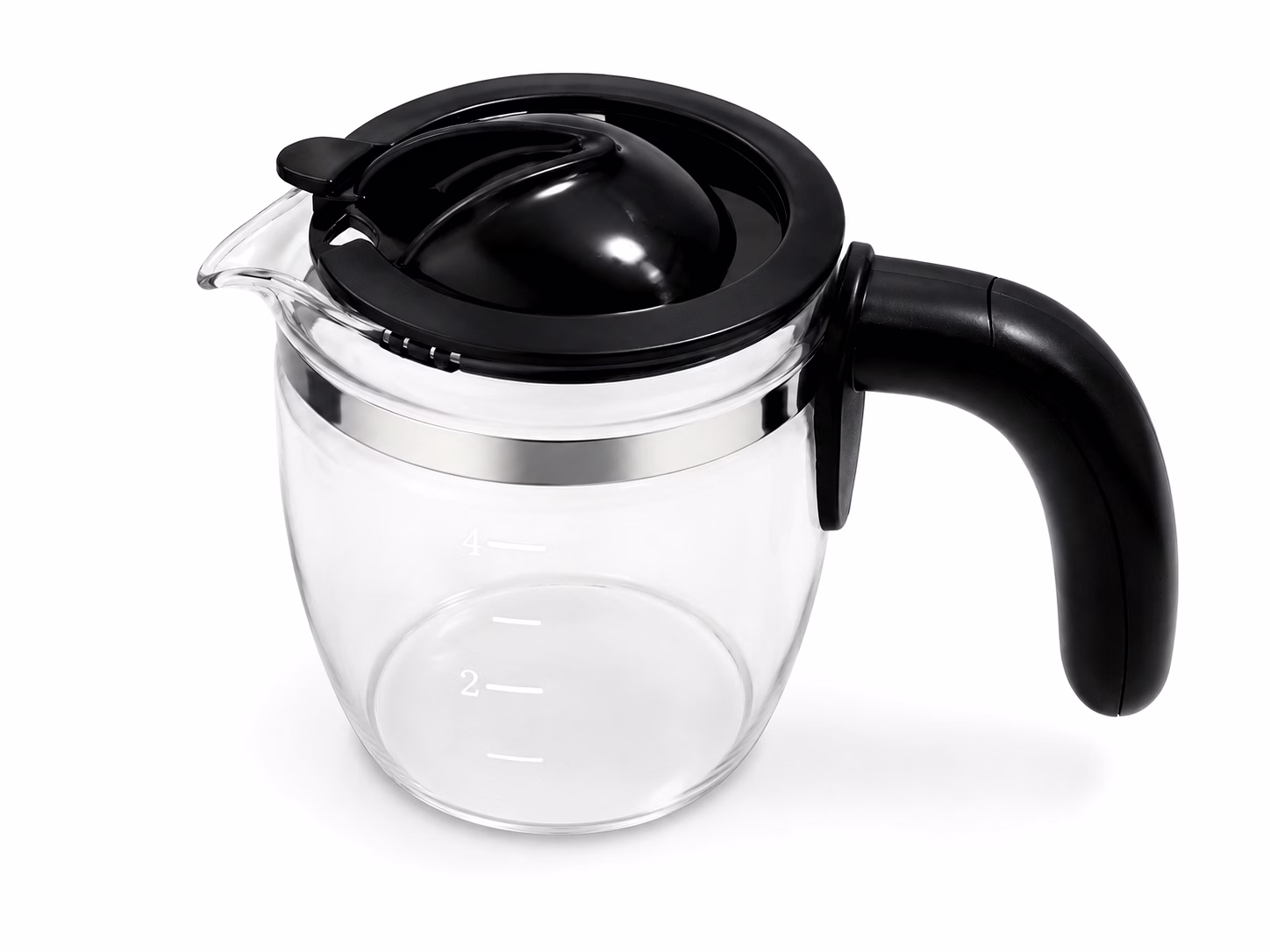 Bajaj Original Carafe Assembly for Mr. Europa Xpresso 800W Coffee Maker | Genuine Glass Coffee Pot with Lid & Handle | Replacement Carafe Jug image 2