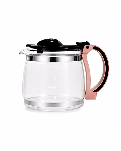 Bajaj Original Carafe Assembly for Mr. Europa BrewMSTR 750W Coffee Maker | Genuine Glass Coffee Pot with Lid &amp; Handle | Replacement Coffee Carafe Jug-xpo02-01