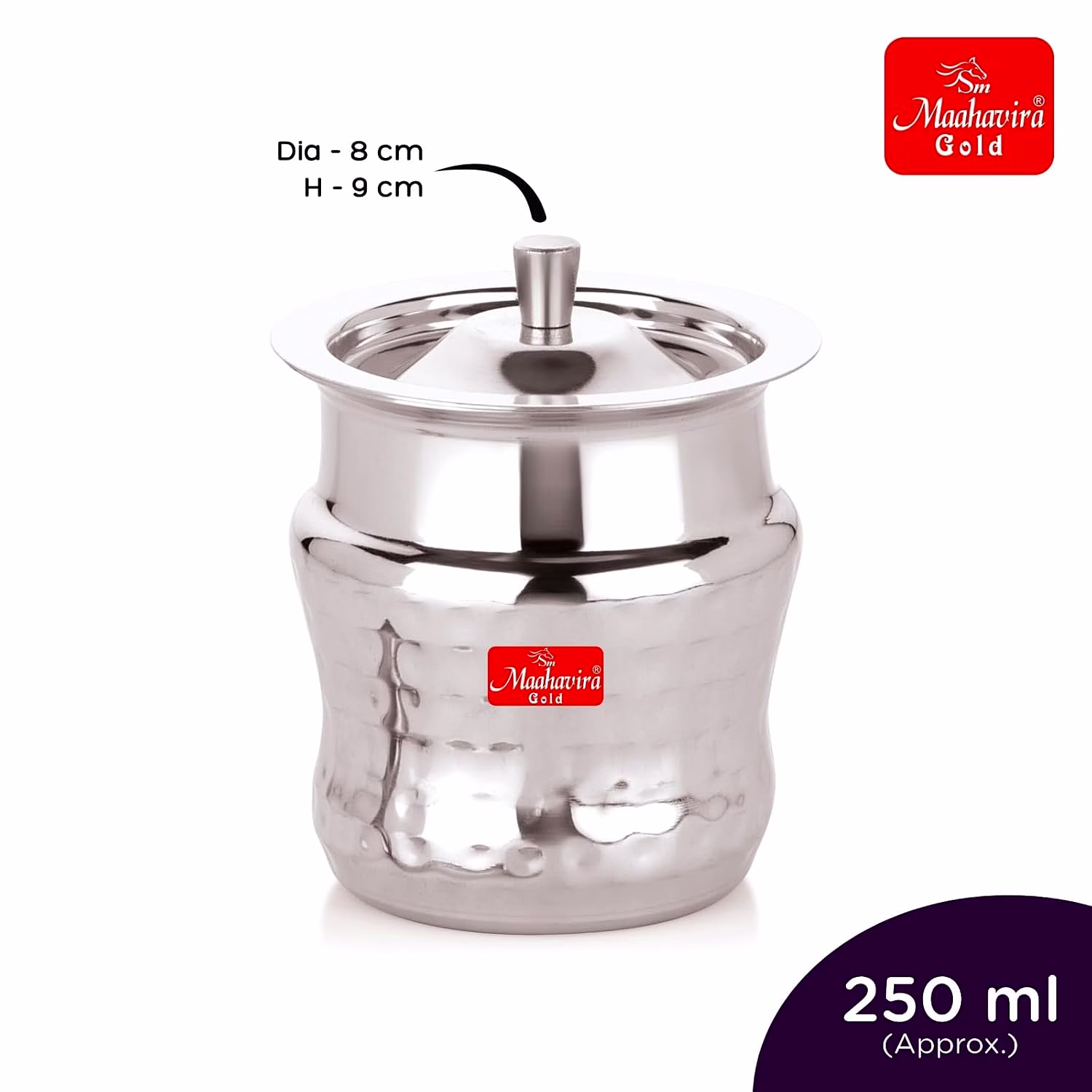 Maahavira Gold Coil Duster Stainless Steel Ghee Pot with Spoon, Oil Pot, Multipurpose Container, Leak & Drip Proof for Kitchen & Dining - 250ml image 6