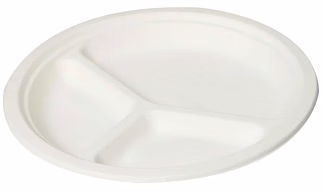 10" 3-COMP ROUND PLATE