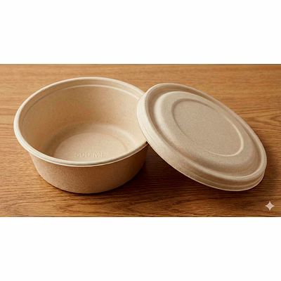 500 ml round takeaway bowl + lid