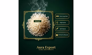 AURA Premium 1121 Basmati Rice | Extra Long Grain | Aromatic | Steam / White Sella / Golden Sella | Export Quality