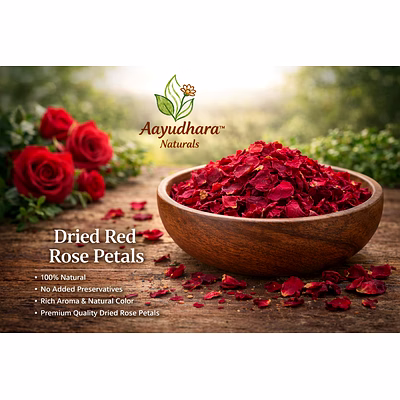 dry red rose petals