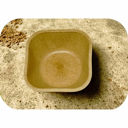 biodegradable & compostable bowls– rice husk disposable tableware - 100 ml square bowl