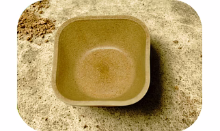 Biodegradable & Compostable Bowls– Rice Husk Disposable Tableware - 100 ml Square Bowl