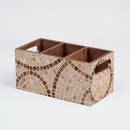 table top brick pattern stationary and cutlery organizer