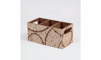 Table Top Brick Pattern Stationary and Cutlery Organizer