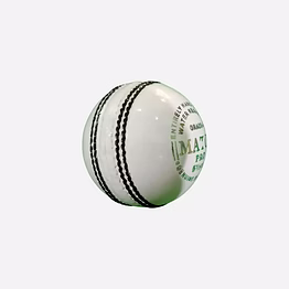 white leather cricket ball
