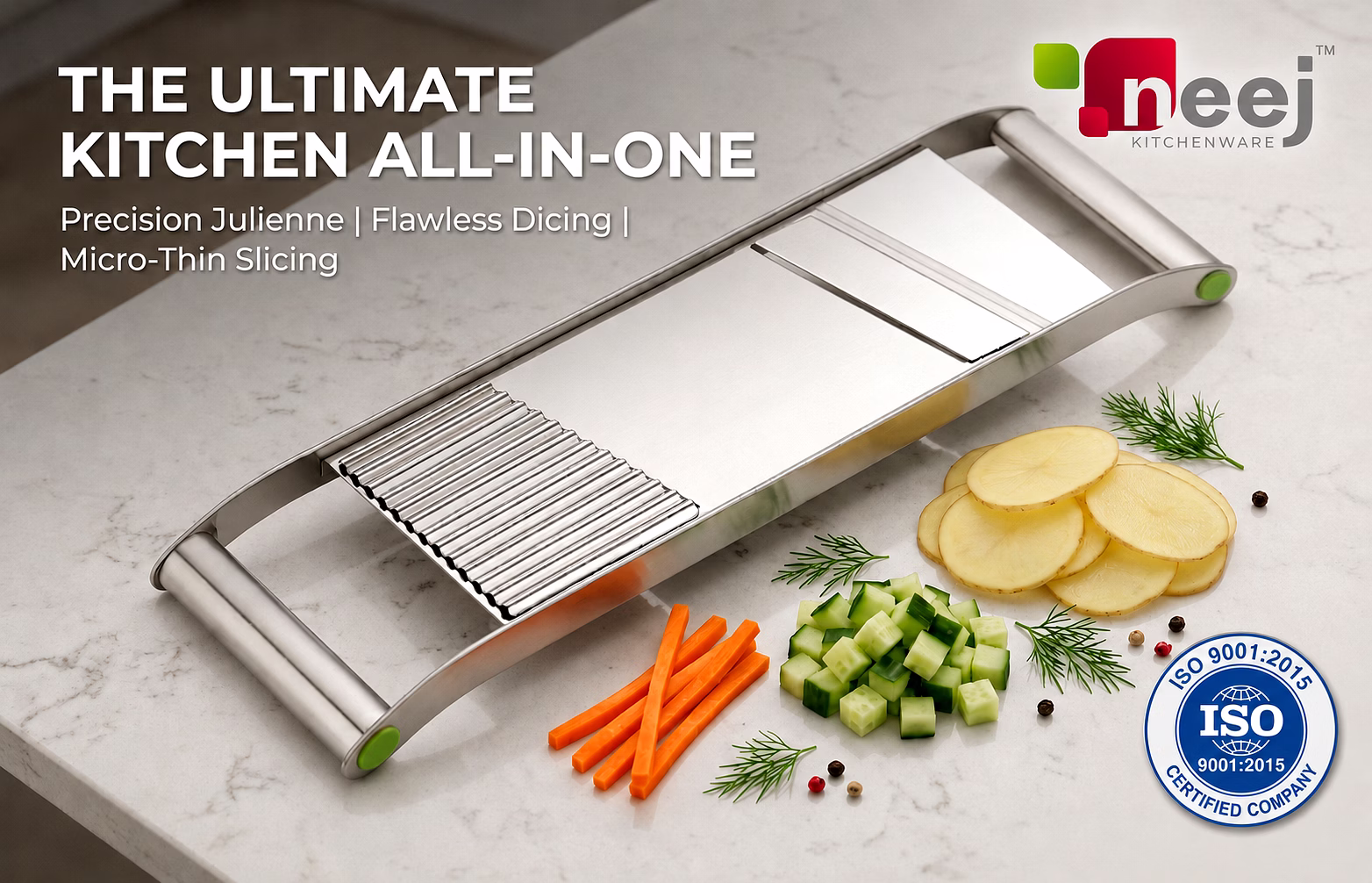 s.s potato & vegetable slicer 2 in 1 long heavy