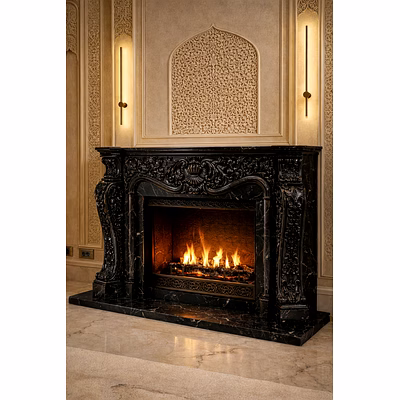 Exalted Plaza Signature Marble Fireplaces for Architectural and Landscaping Use-3
