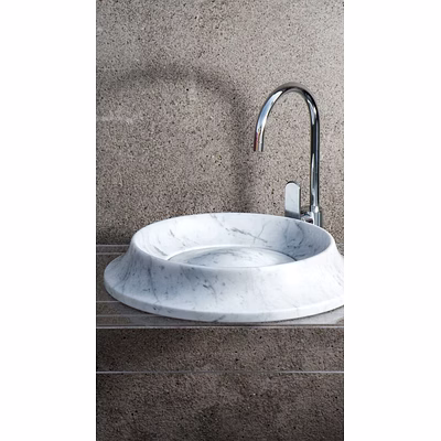 Handcrafted Marble Designer Wash Basin – Stone Bathroom Sink for Architectural and Landscaping Use-2