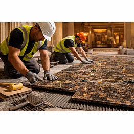 exalted-plaza signature marble installation works for architectural and landscaping use