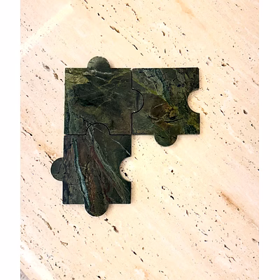 Puzzle Style Stone Coaster Plate for Interior Decor and Project Furnishing-2