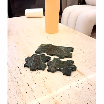 Puzzle Style Stone Coaster Plate for Interior Decor and Project Furnishing-3