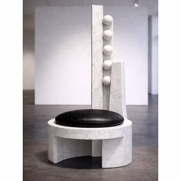 exalted-plaza orbita stone lounge chair for interior decor and project furnishing