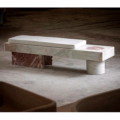 exalted-plaza designer stone bench for interior decor and project furnishing