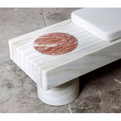 Designer Stone Bench for Interior Decor and Project Furnishing-1