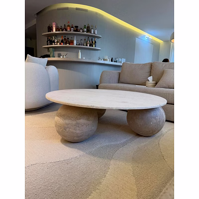 Designer Stone Centre Table for Interior Decor and Project Furnishing-1