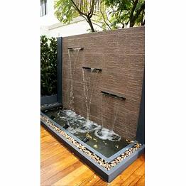 exalted-plaza wall water fountain for architectural and landscaping use