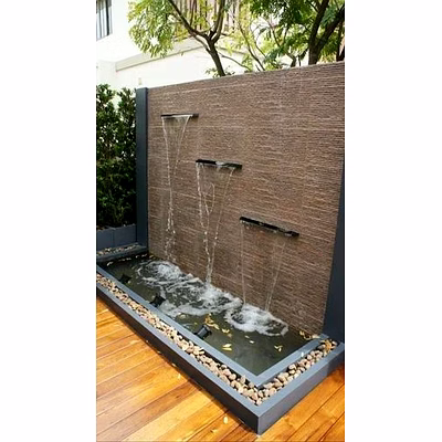 exalted-plaza wall water fountain for architectural and landscaping use