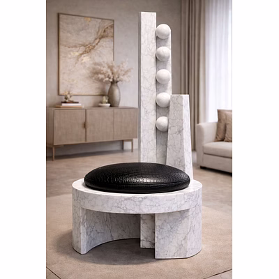 Orbita Stone Lounge Chair for Interior Decor and Project Furnishing-1