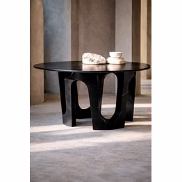 exalted-plaza black marble designer centre table for interior decor and project furnishing
