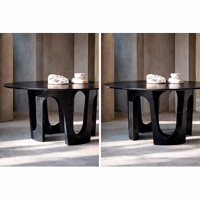 Black Marble Designer Centre Table for Interior Decor and Project Furnishing-1