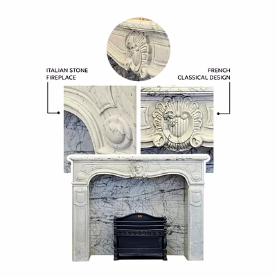 Exalted Plaza Signature Marble Fireplaces for Architectural and Landscaping Use-6