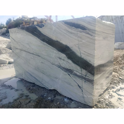 Panda white marble block for Interior Stone and Architectural Projects-3