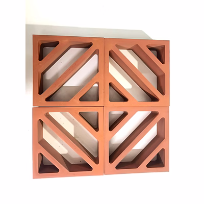 Decorative Terracotta Jali Block for Ventilation Wall – Clay Breeze Block for Exterior &amp; Interior Design-5