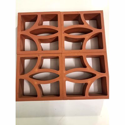 Decorative Terracotta Jali Block for Ventilation Wall – Clay Breeze Block for Exterior &amp; Interior Design-4