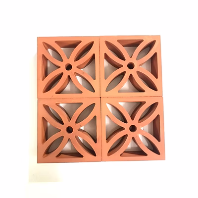 Decorative Terracotta Jali Block for Ventilation Wall – Clay Breeze Block for Exterior &amp; Interior Design-3