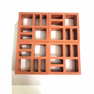 Decorative Terracotta Jali Block for Ventilation Wall – Clay Breeze Block for Exterior &amp; Interior Design-1